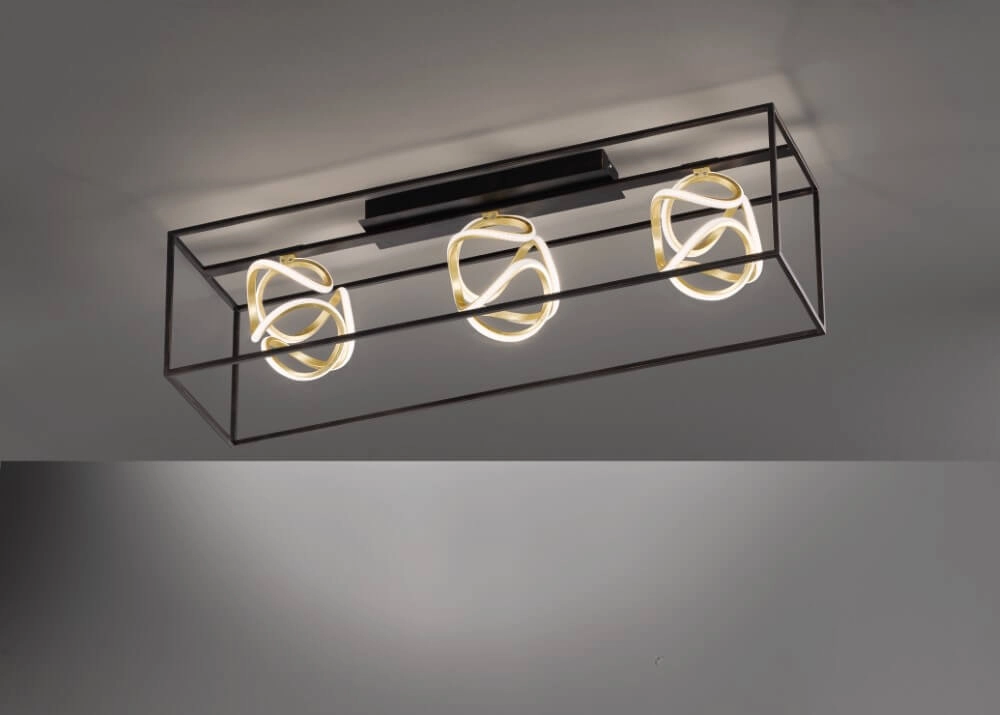 Designer-Deckenleuchte Gesa schwarz mit gold Fischer & Honsel 4001133205566
