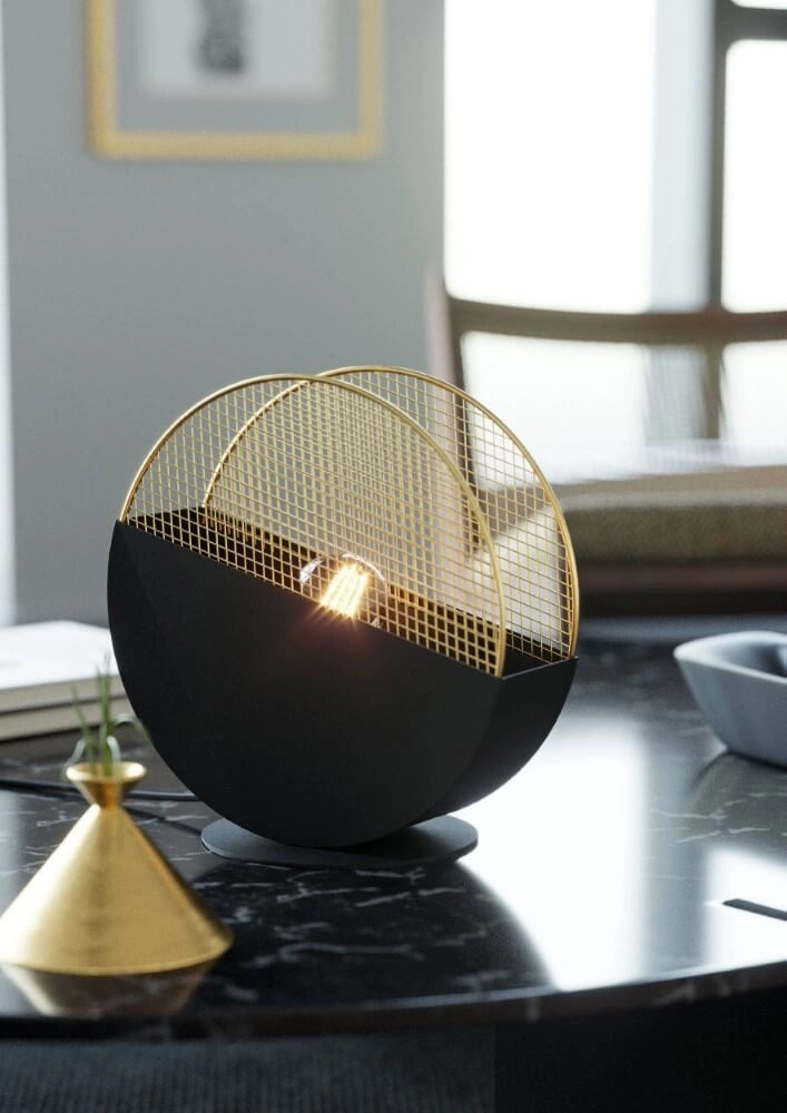Designer-Tischlampe Mumbles schwarz mit gold Eglo 9002759438135