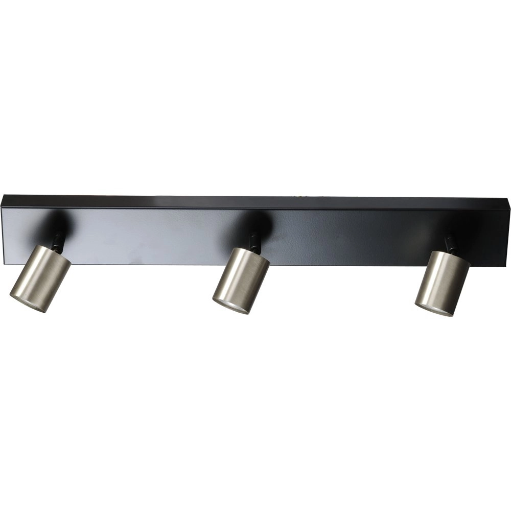 Schwarze Deckenlampe Bounce mit 3 Nickelflecken