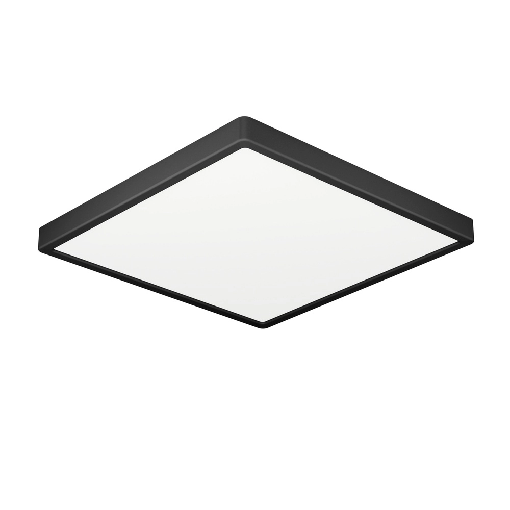 Deckenlicht IP44 Fueva 6 Quadrat – Schwarz – 22x22 cm
