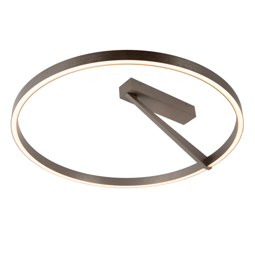 Design-Deckenlampe Applause Ø 60cm – gebürsteter Stahl – mit Fernbedienung Premium by Lucide 5411212221803