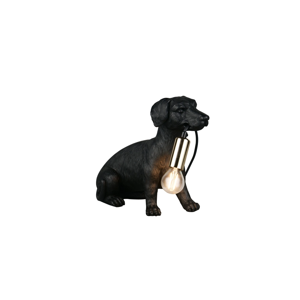 Tischlampe Rudi Hund schwarz Trio 4017807668148