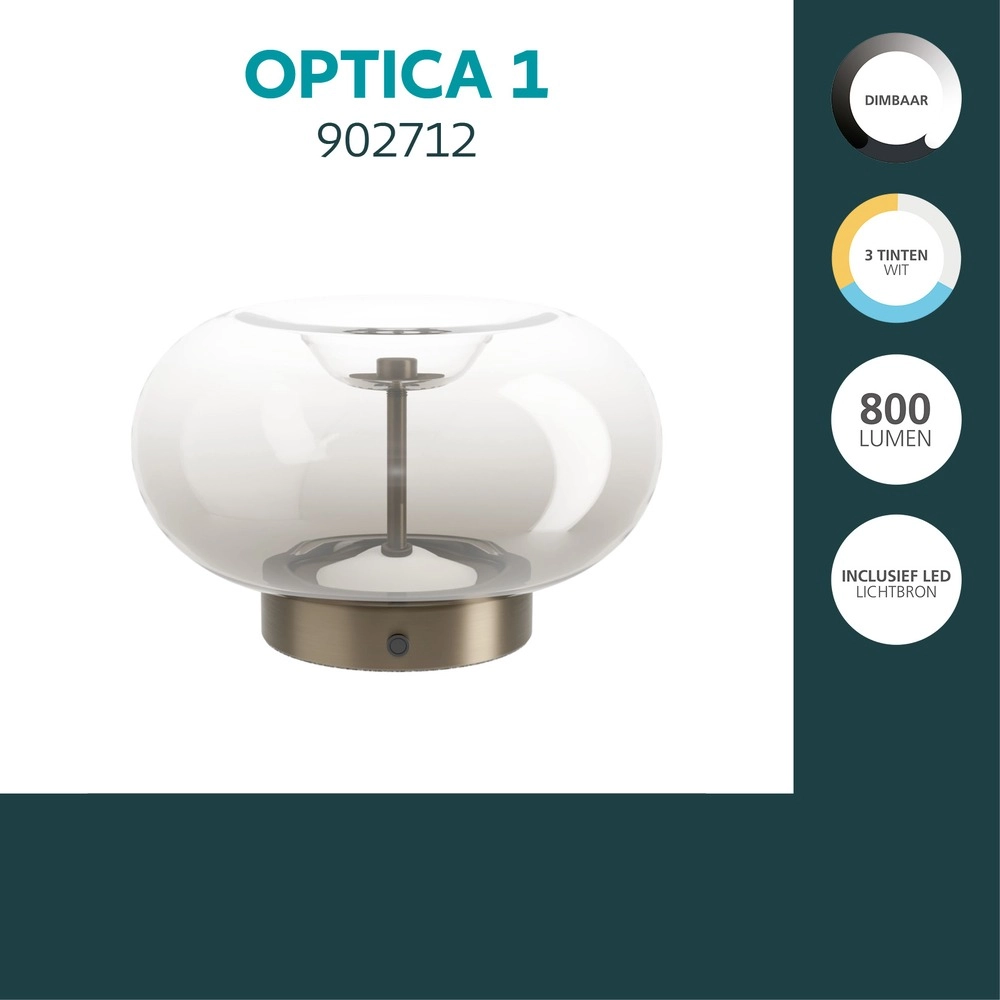 Einzigartige Tischlampe Optica 1 Bronze Eglo 9008606391042