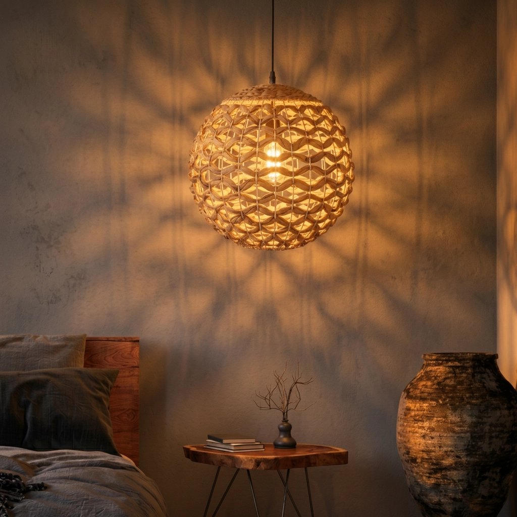 Rattan Pendelleuchte Griffin Ø 40cm