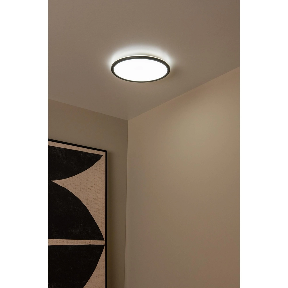 Deckenlicht Castor schwarz mit weißem Ø 32 cm Lucide 5411212071804