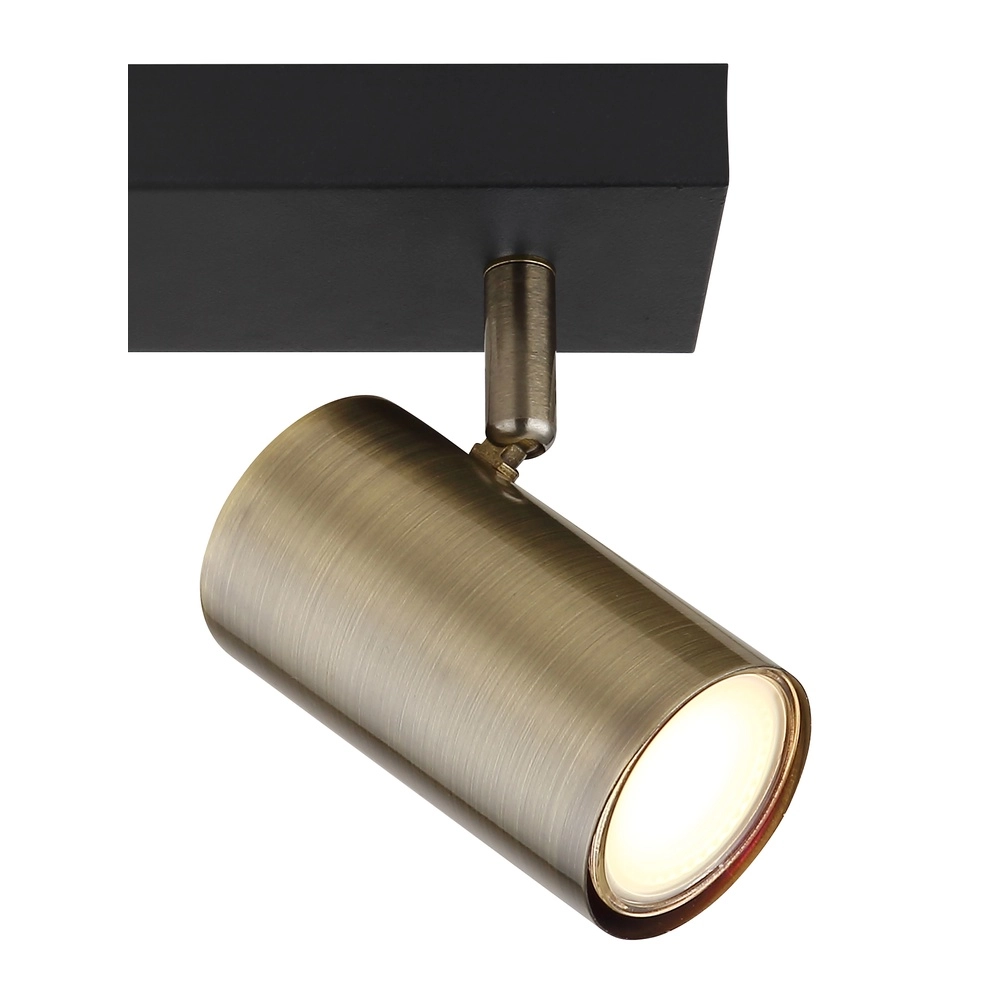 Deckenlampe 3-Leuchten Robby Schwarz mit Bronze Globo 9007371442980