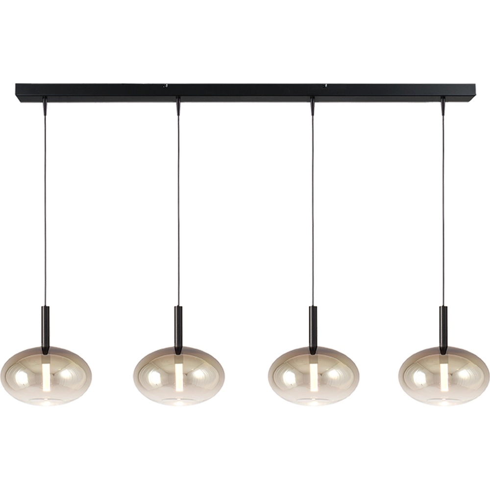 4L Pendellampe Ø24 cm Lido Onion mit goldverblasstem Glas Masterlight 8718121324913