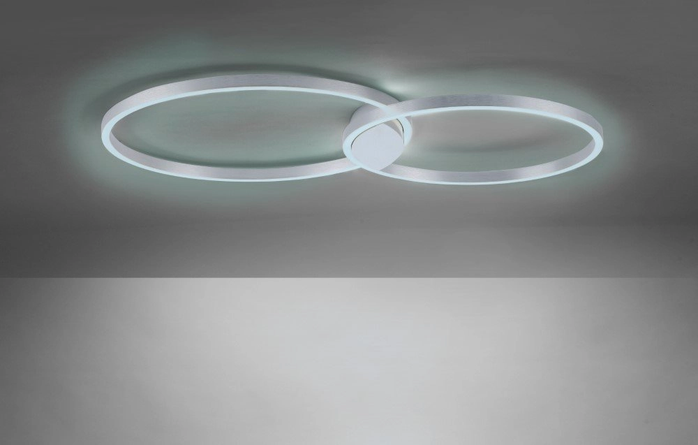 Deckenleuchte Q-Kate 2-Ring 96cm grau Paul Neuhaus 4012248333549