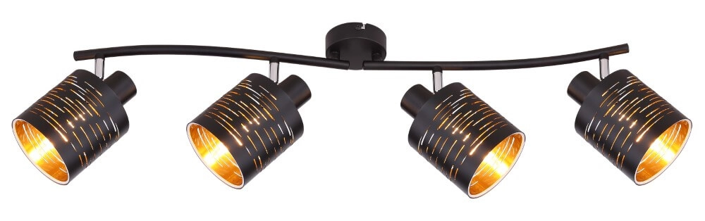 Deckenleuchte schwarz Tunno 4-Licht Globo 9007371398744