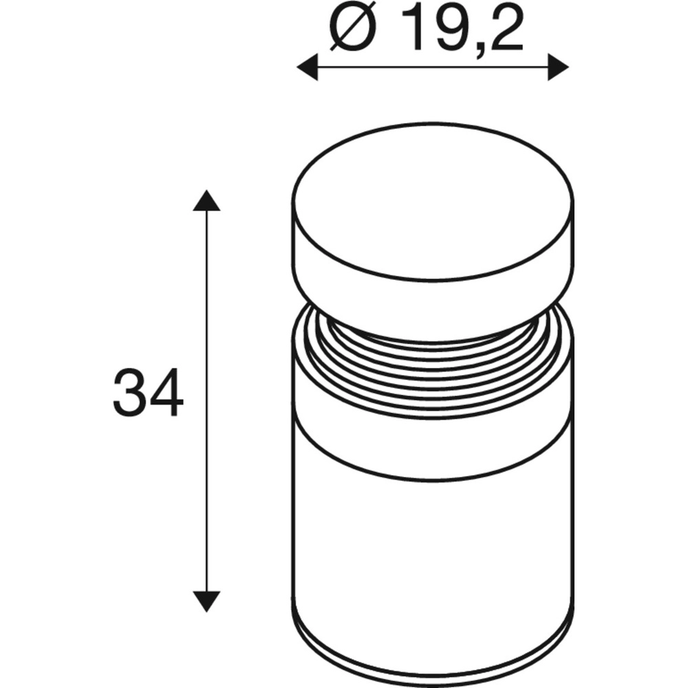 Schlanke Wegebeleuchtung Concrete 34cm SLV 4024163302173