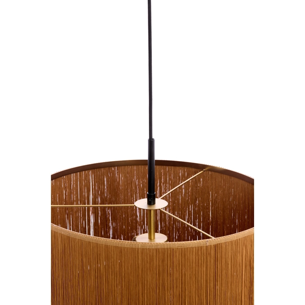 Schnur-Pendellampe Malaika Ø 45cm – braun Light & Living 8717807810481