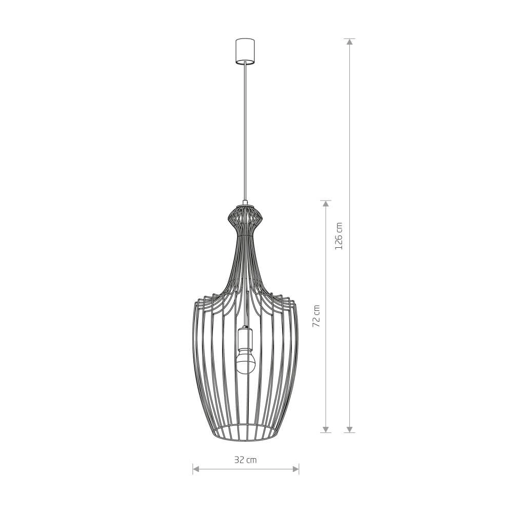 Goldene Drahtlampe Luksor Ø 32cm Lyora 5903139885096