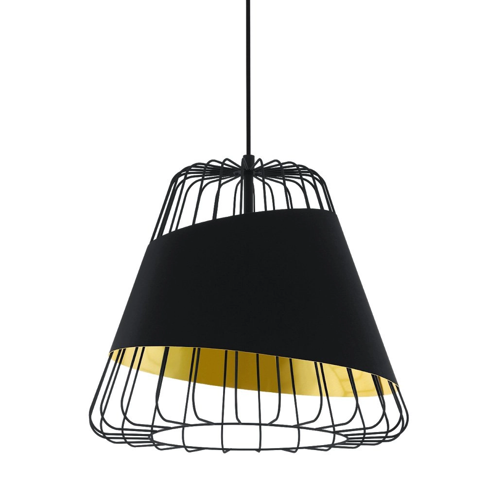 Pendelleuchte Austell 43 cm schwarz mit gold Eglo 9002759495091