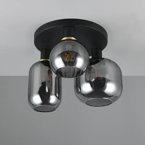 Trendige Deckenleuchte Diva mit Rauchglas Trio 4017807614602