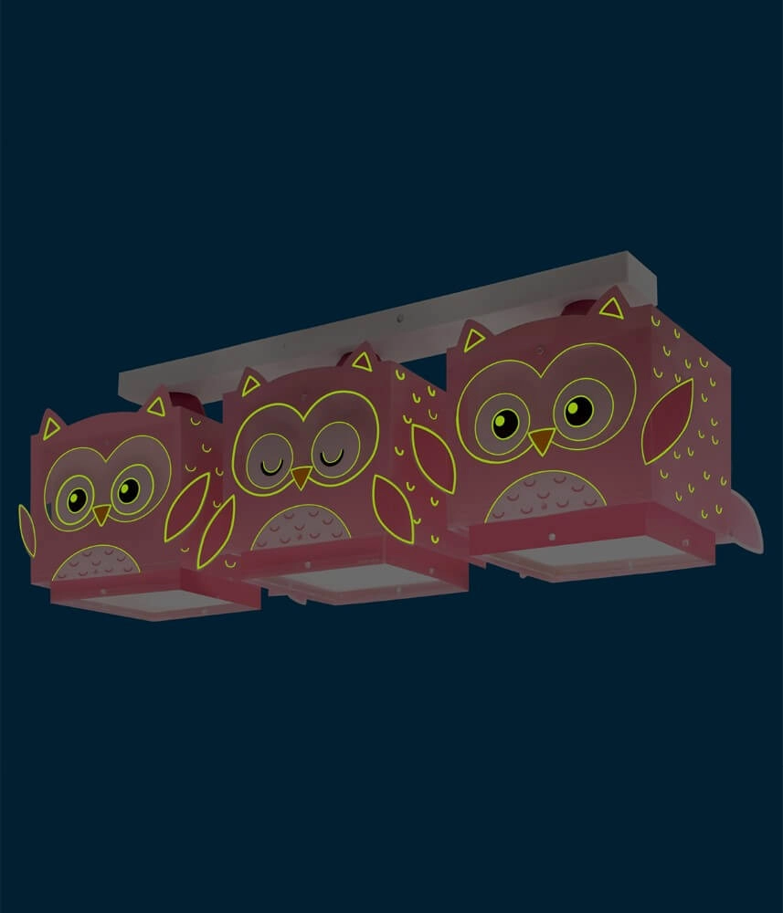 Kinderzimmer-Deckenleuchte Pink Owl Dalber 8420406644837