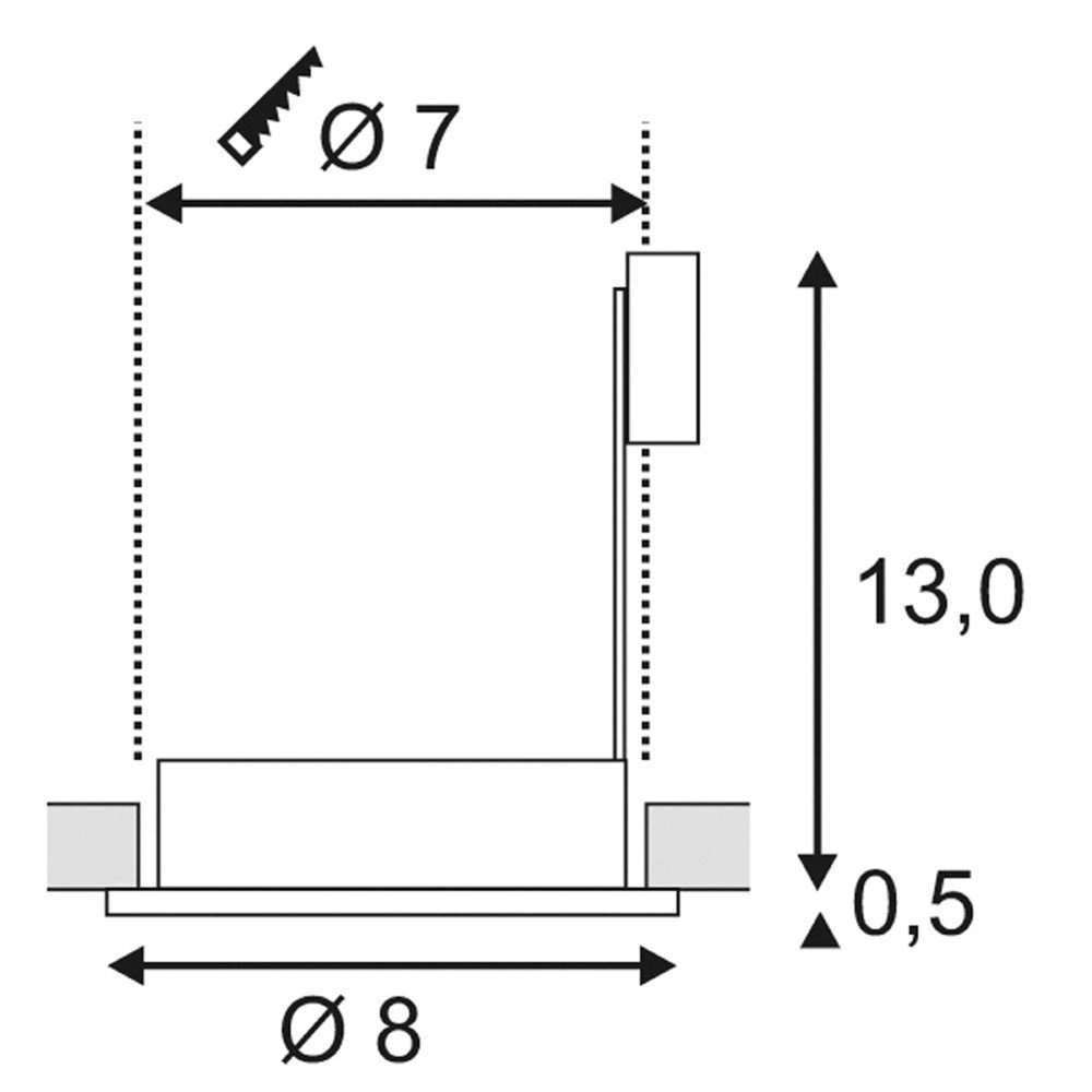 Einbaustrahler Dolix Out GU10 Square für außen weiß SLV 4024163194860