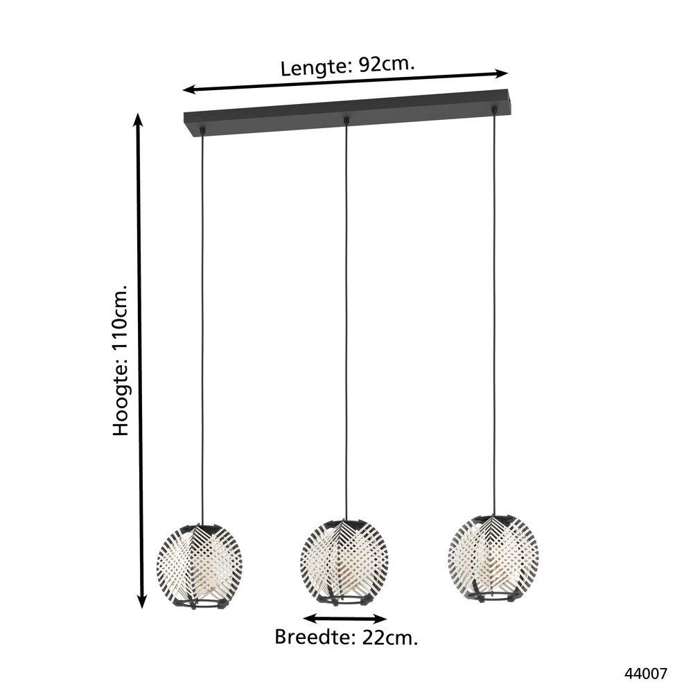 Design-Essaal-Pendellampe Waverton 3x E27 Eglo 9002759440077