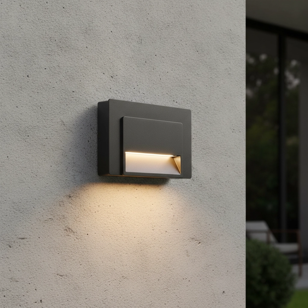 Wandleuchte Luton Rechteck 12,5cm grau