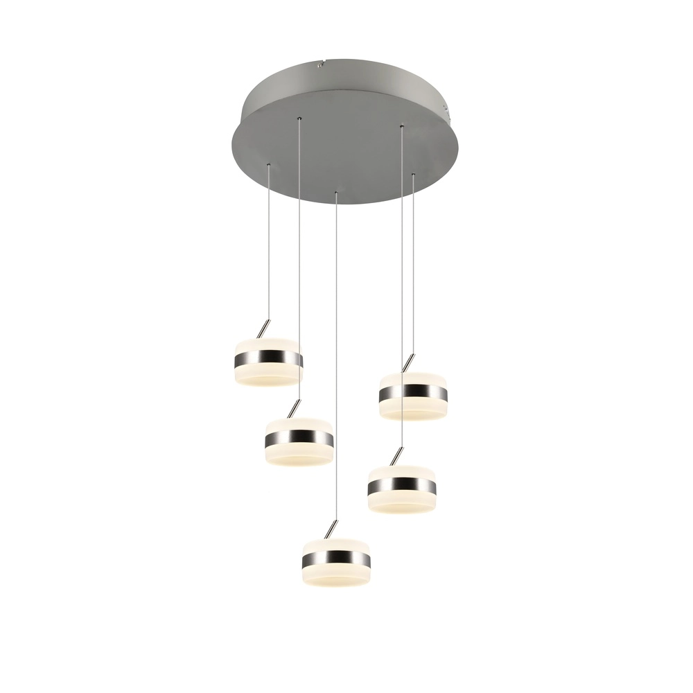 Design-Pendelleuchte Dios nickel 5-flammig Trio 4017807657685