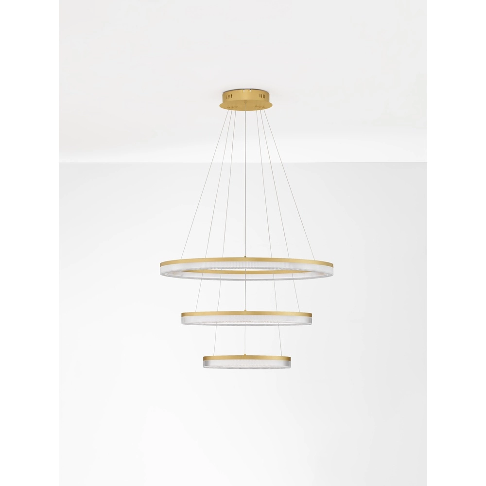 Goldene Pendelleuchte Luana 3-flammig Lyora 5212017479679