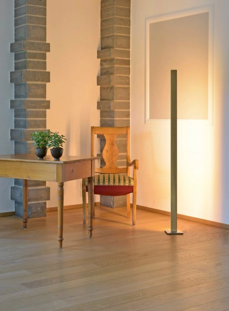 Stehlampe aus Holz Leonora 161 cm - Eiche geölt HerzBlut 4021273026388