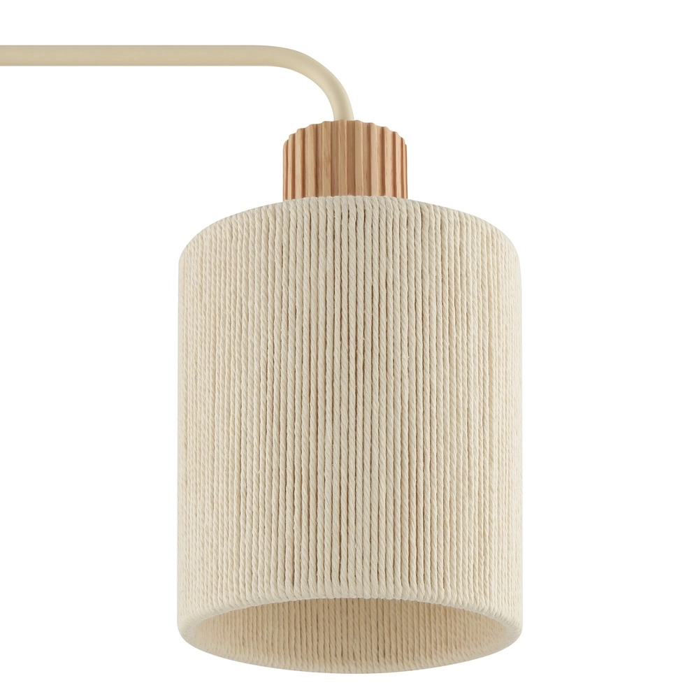 Tischlampe Arlo Sandbraun mit Holz Brilliant 4004353477065