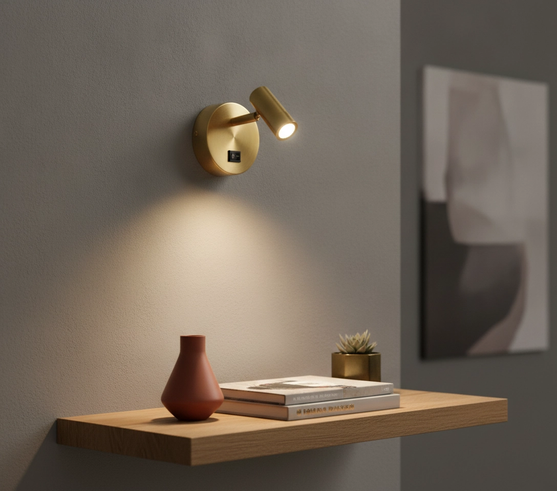 Goldene Wandleuchte Simply