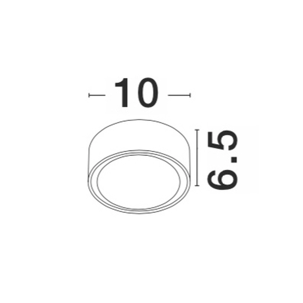 Runde Deckenleuchte Focus Ø 10cm weiß Lyora 5212017409133
