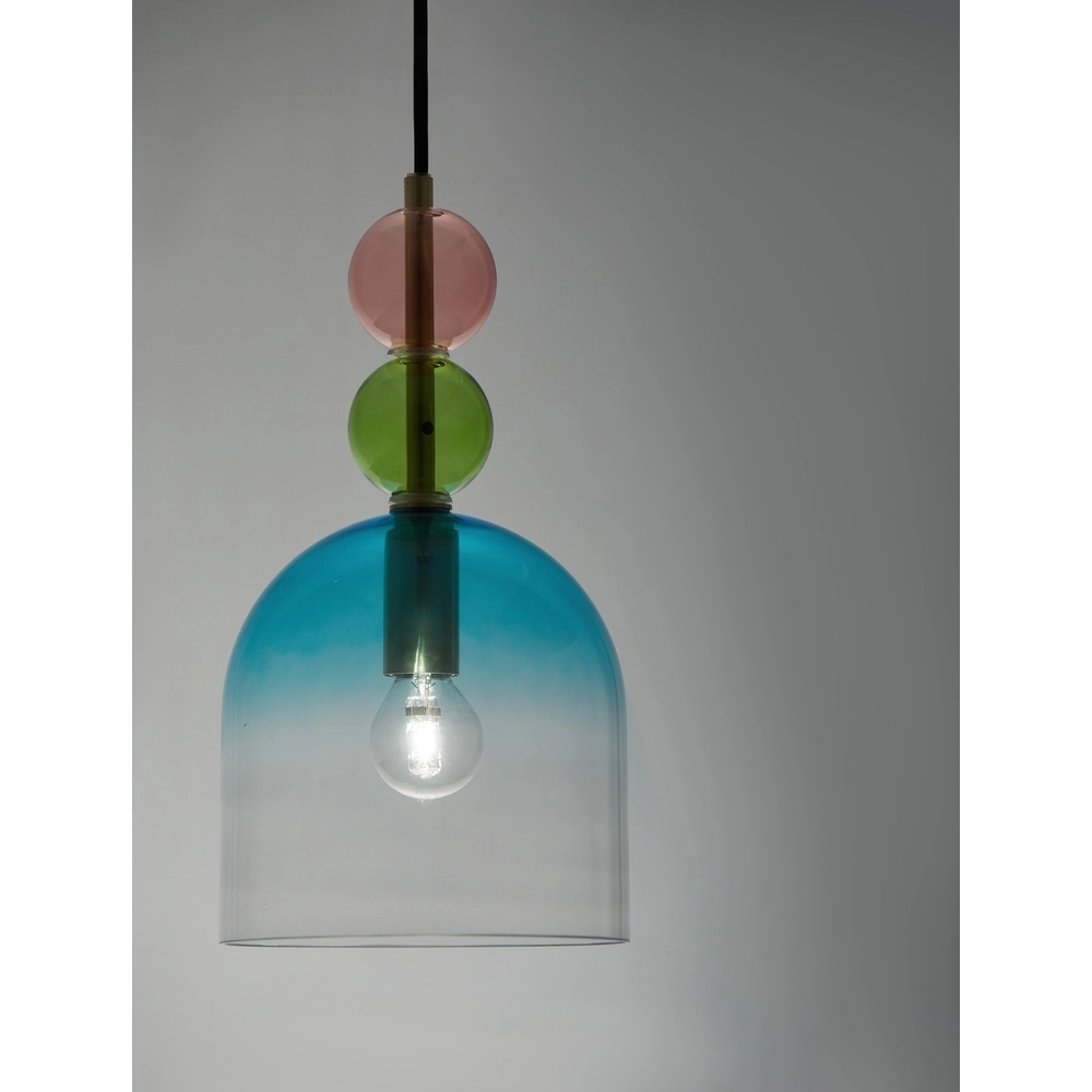 Farbige Pendelleuchte Murano blau Lyora 5212017434180