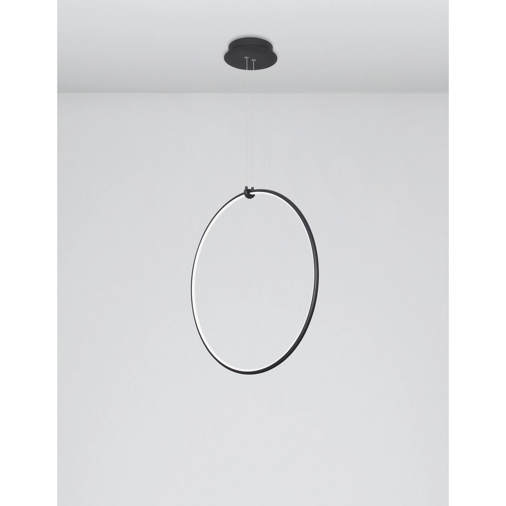 Pendelleuchte Ring schwarz Ø 68cm