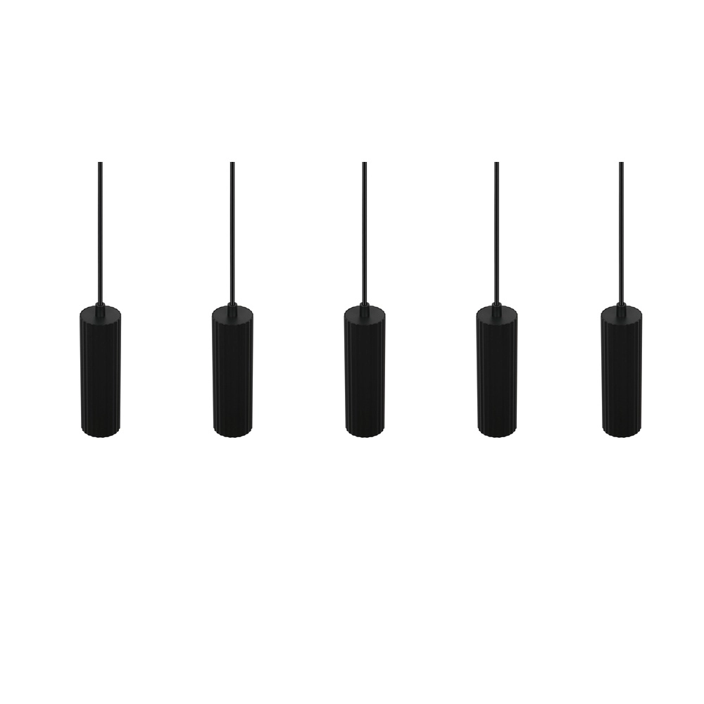 5-flammige Pendelleuchte Soka schwarz Trio 4017807658538