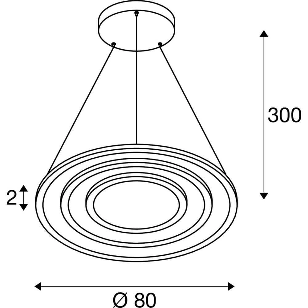 Design-Pendelleuchte One Flat weiß SLV 4024163288392