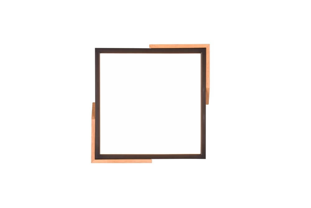 Schwarze LED-Deckenleuchte Meta mit Holz Trio 4017807541380