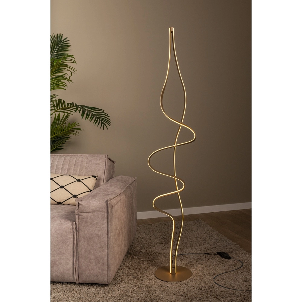 Stehlampe Lambada Entwurf Chamapgne Premium by Lucide 5411212520937