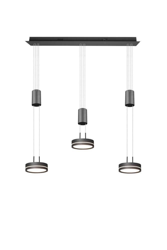 Hängelampe Franklin 3-Licht-Schwarz Trio 4017807510089