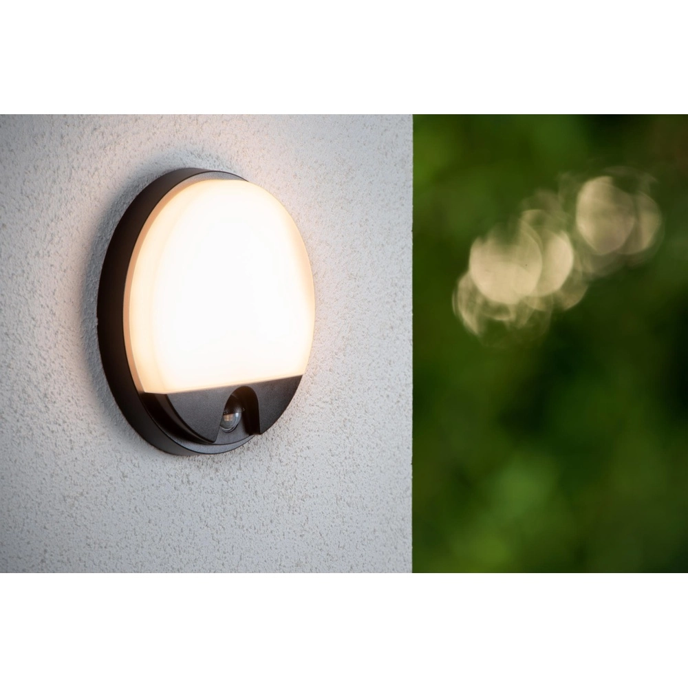 Elegante Wandlampe Hups Ir Ø 21 cm schwarz mit Sensor