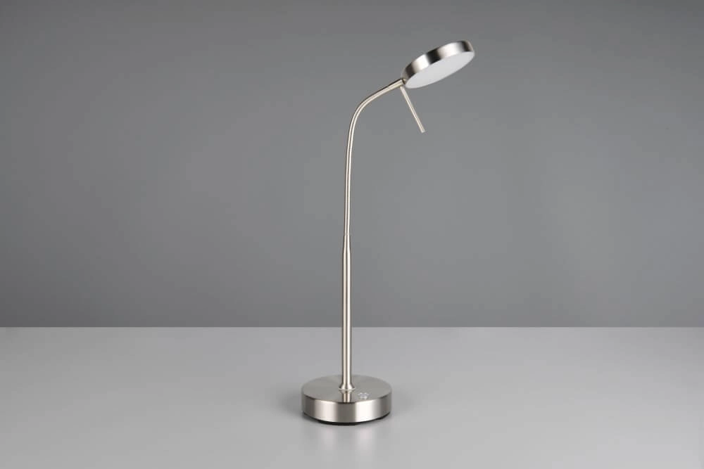 Schreibtischlampe aus Edelstahl Moreno wiederaufladbar Trio 4017807618006