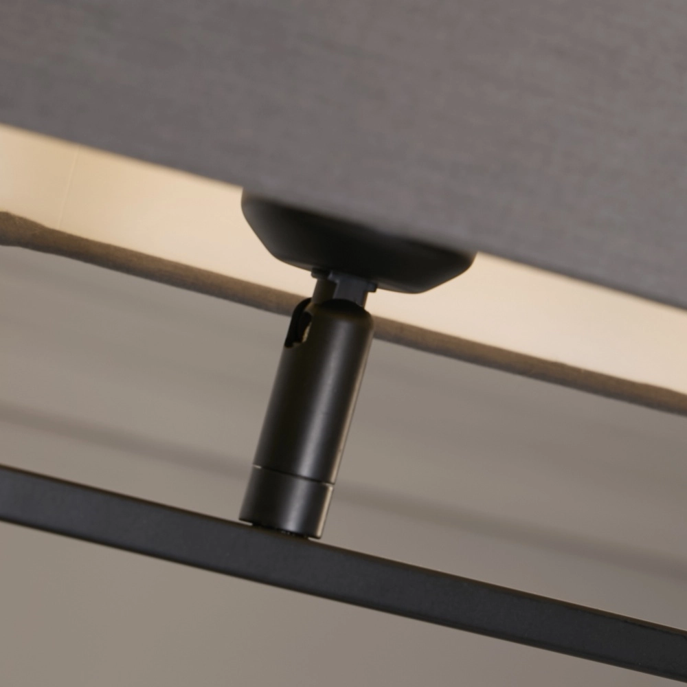 Tischlampe Sleek schwarz mit grauer Kapuze Searchlight 5053423305417