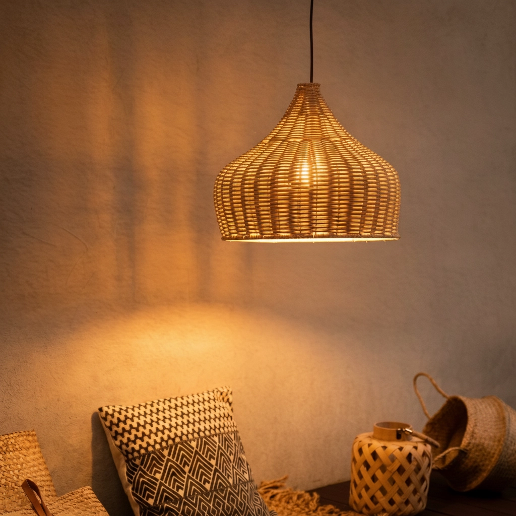 Rattan Pendelleuchte Mia Ø 38,5cm