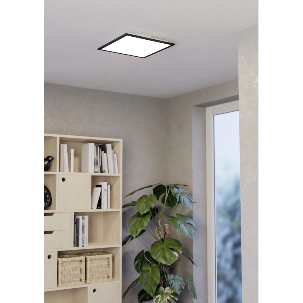 Smarte Deckenleuchte Moradillo-Z schwarzes Quadrat 39,3cm Eglo 9008606342112