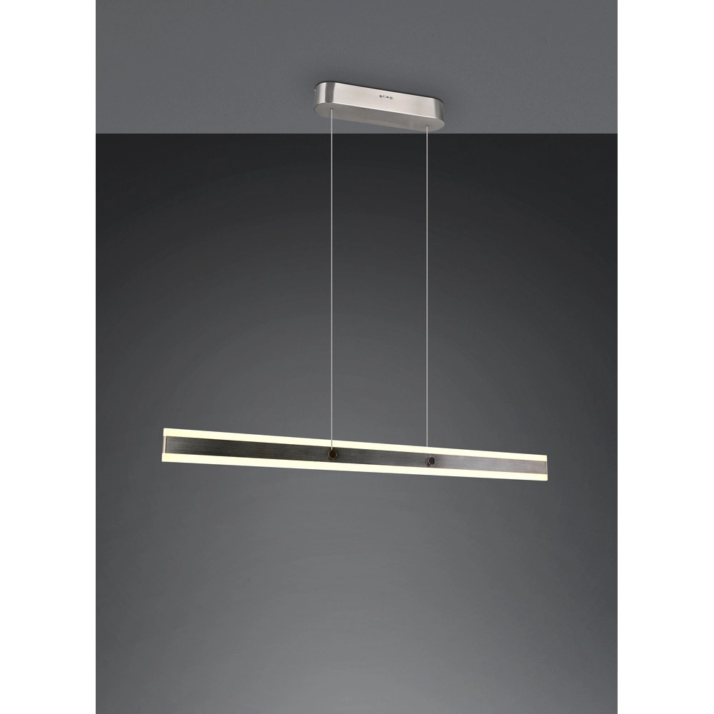 Moderne Pendelleuchte Arcola 115cm Nickel Trio 4017807661996