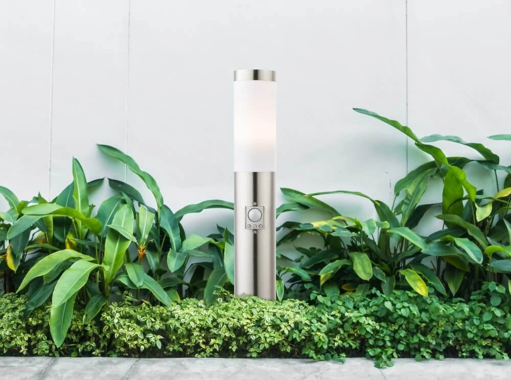 Terrassenlampe aus Edelstahl Boston mit Sensor Globo 9007371118458