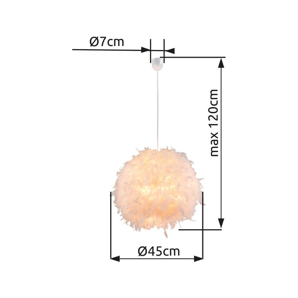 Weiße Pendelleuchte Katunga Ø 45cm Globo 9007371353446