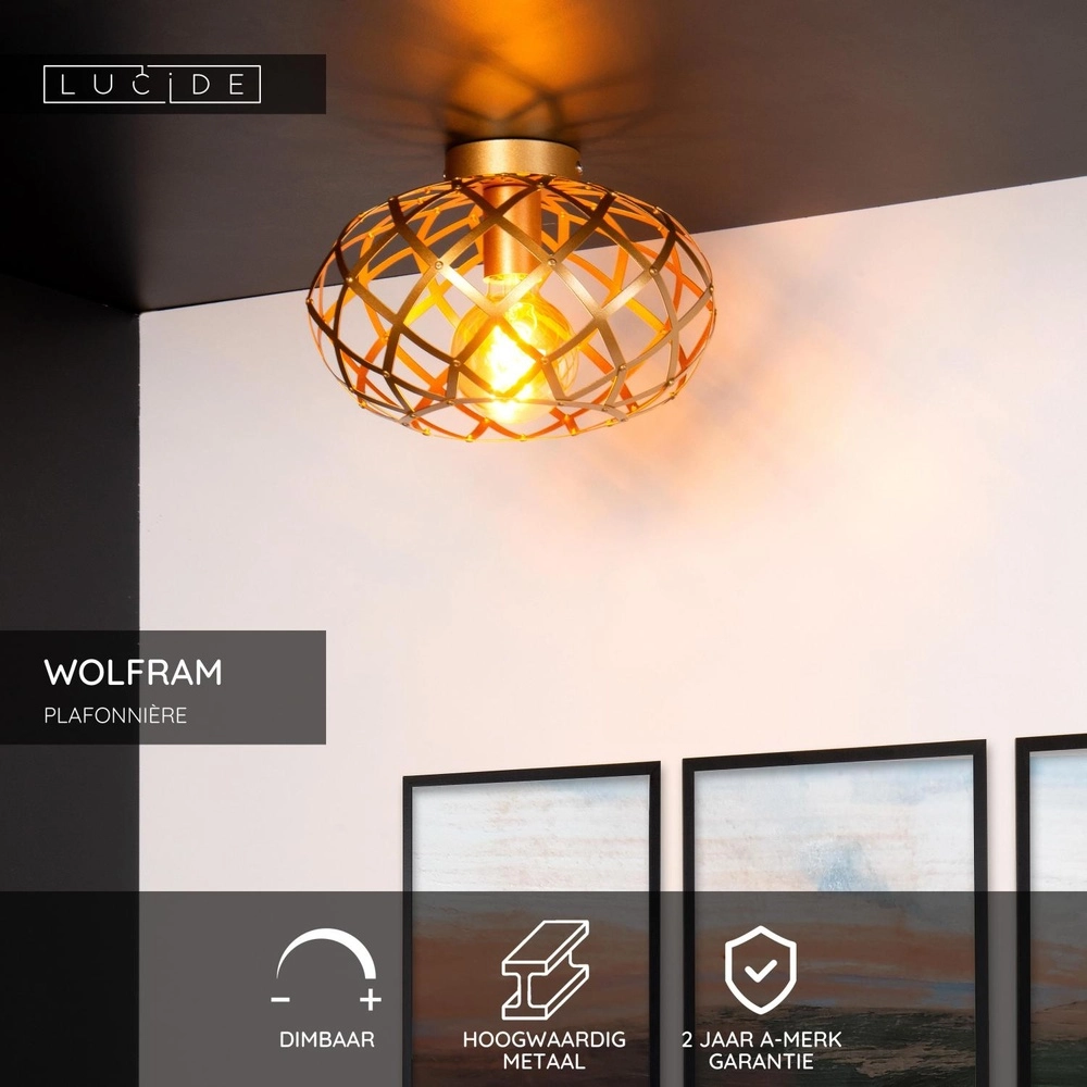 Deckenlampe Wolfram Gold Lucide 5411212211293