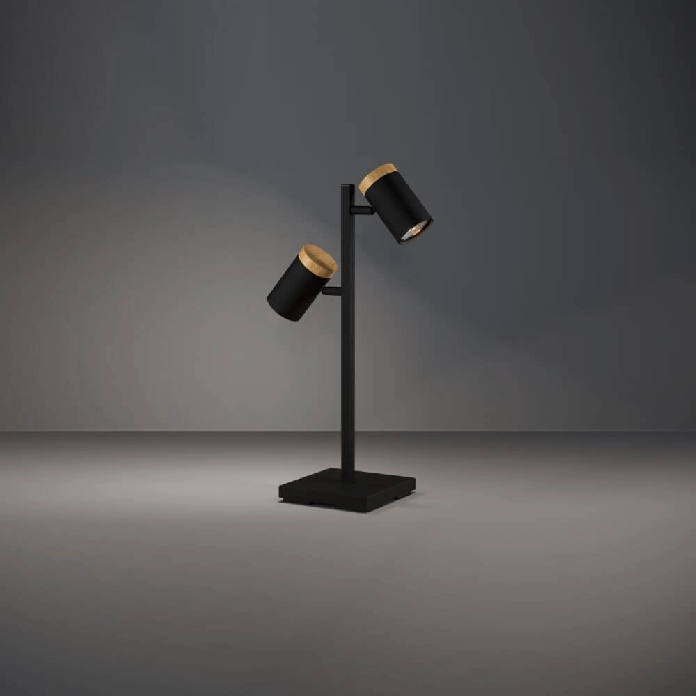 Schwarze Schreibtischlampe Cartagena mit 2 Lichtquellen Stars of Light 9008606221301