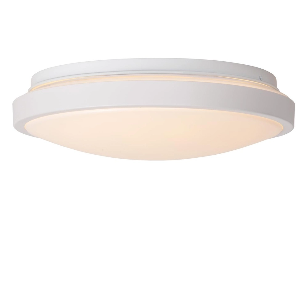 Weißes Deckenlicht Dasher Ø 29,3 cm IP44 für Badezimmer Lucide 5411212792082
