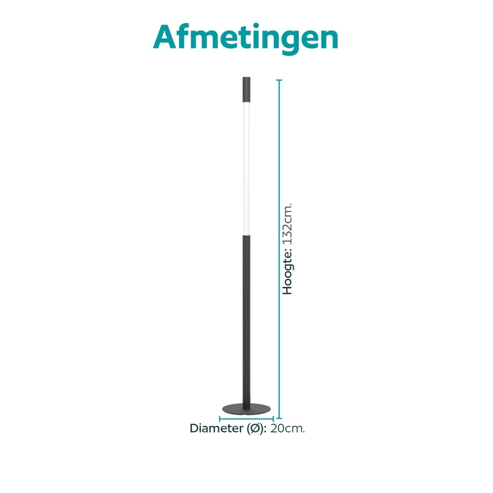 Elegante Stehlampe Parabita Schwarz-Weiß Eglo 9008606392414