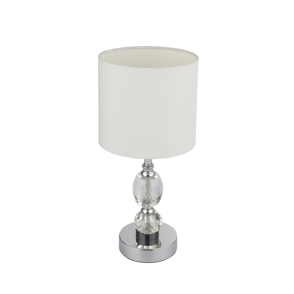 Klassische Tischlampe Bronn Chrom 34cm Globo 9007371379361