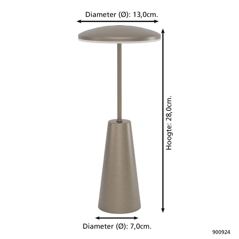 Tischlampe aus Bronze Piccola Ø 13cm Eglo 9008606277797