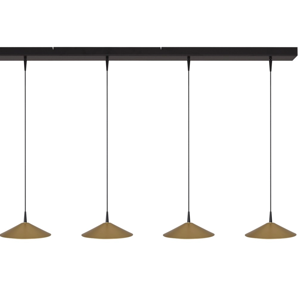 5-Licht Pendellampe Ceppo schwarz mit goldener Ø 22 cm Masterlight 8718121358451